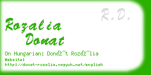 rozalia donat business card